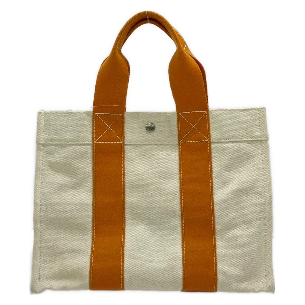 Hermès Bola Beach PM Tote Bag Cream Orange